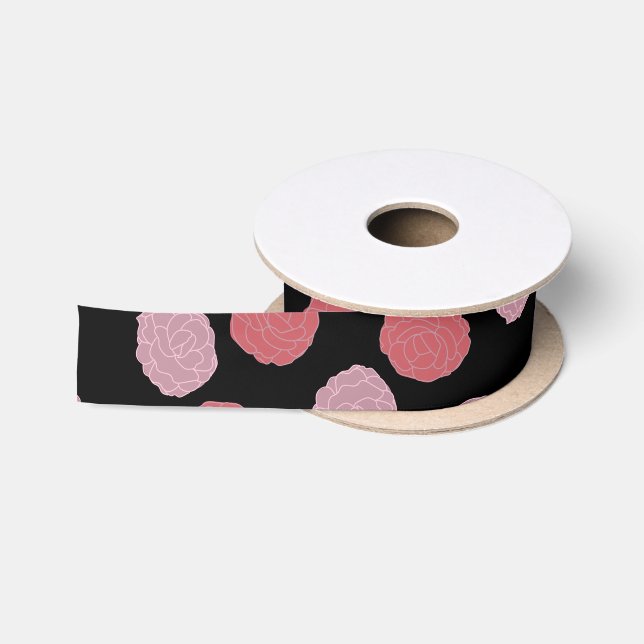 Ruban En Satin Fleurs (Bobine)