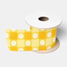 Fleurs à carreaux jaunes