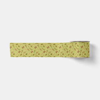 Ruban En Satin Fleurs d'art populaire en vert