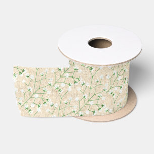 Ruban En Satin Fleurs de Gypsophile Bohème Chic Baptême Mariage