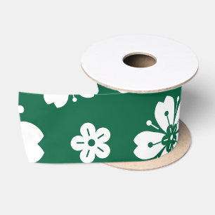 Ruban En Satin Fleurs Motif 3