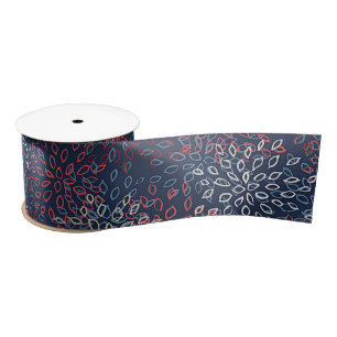 Ruban En Satin Fleurs patriotiques