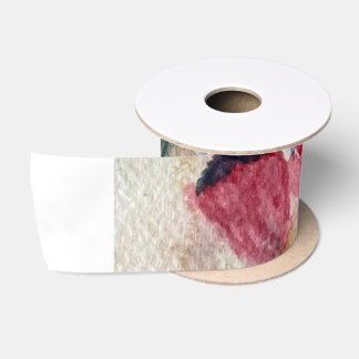 Ruban En Satin Fleurs sauvages avec coquelicots 