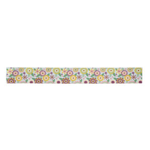Ruban En Satin Fleurs Super rétro