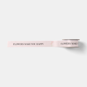 Ruban En Satin Fleurs Vous Rendent Heureux Emballage Cadeau Flora