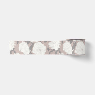 Ruban En Satin Fleuves d'ivoire, ruban romantique tropicale