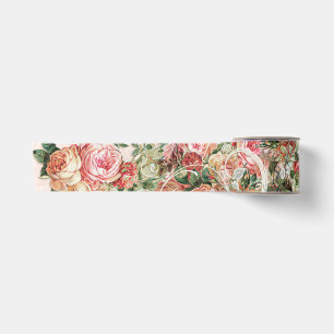 Ruban En Satin Floral Baroque Élégant Rose Blush Mariage nuptia
