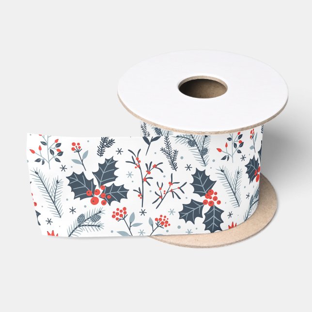 Ruban En Satin Flore hivernale (Bobine)