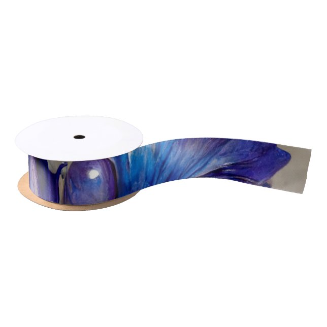 Ruban En Satin Flower botanique d'Iris Glass (Bobine)