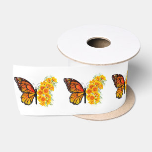 Ruban En Satin Flower Butterfly with Yellow California Poppy