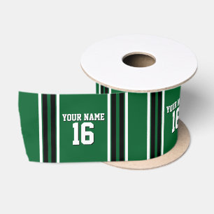 Ruban En Satin Forest Green Black Team Jersey Custom