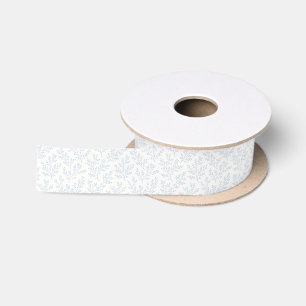 Ruban En Satin Forest Sprigs Dusty Blue - Neutre