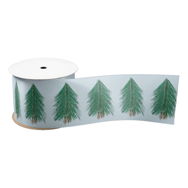 Ruban En Satin Forêt de sapin (Bobine)