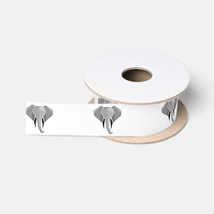 Ruban En Satin Formes simples Géométrie Tête d'éléphant