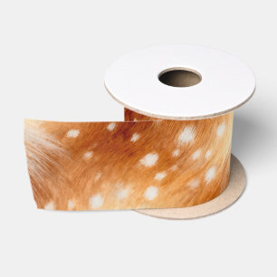 Ruban En Satin Fourrure Douce de Faon Boisée Cosy
