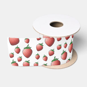 Ruban En Satin Fraise et fraises