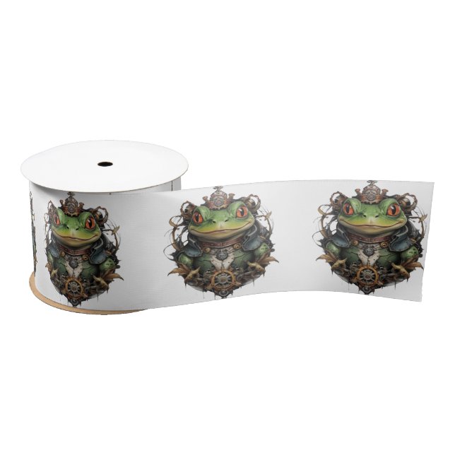 Ruban En Satin Froggie Frog Steampunk, (Bobine)