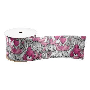 Ruban En Satin Fuchsia en blanc et rose