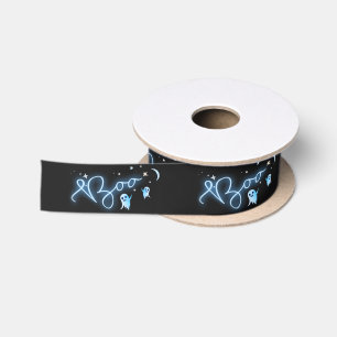 Ruban En Satin Fun Effrayant Nuit Noire Nuit Bleu Halloween Fantô