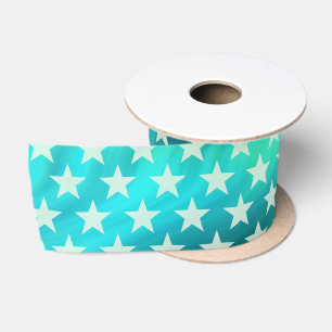 Ruban En Satin Funny Stars Motif transparent + votre arrière - pl