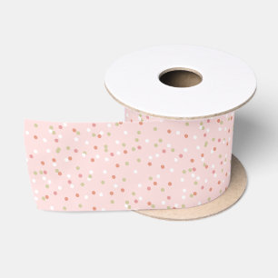 Ruban En Satin Gâteau de confettis • Givrage rose de Buttercre