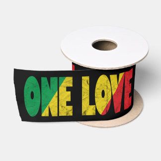 Ruban En Satin Gâteau de Mariage One Love Rasta Reggae