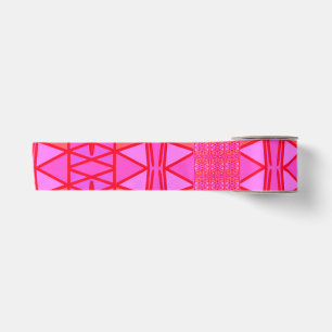 Ruban En Satin Géométrique rose chaud Toutes les occasions