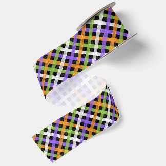 Ruban En Satin Gingham Halloween 1.2