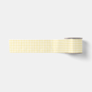 Ruban En Satin Gingham jaune
