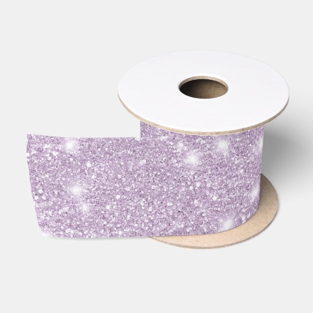 Ruban En Satin Girly Lavender Glitter Sparkle Birthday (Bobine)