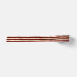 Ruban En Satin Glam Gold Red Holiday Stripes