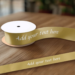 Ruban En Satin Gold Créez votre propre - Faites-le votre calligra
