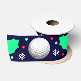 Ruban En Satin Golf Christmas Holiday Gift Satin Ribbon