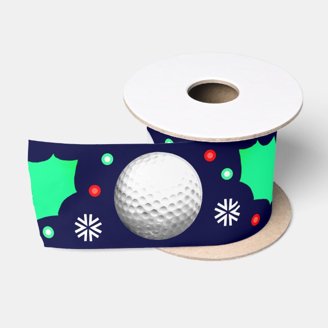 Ruban En Satin Golf Christmas Holiday Gift Satin Ribbon (Bobine)