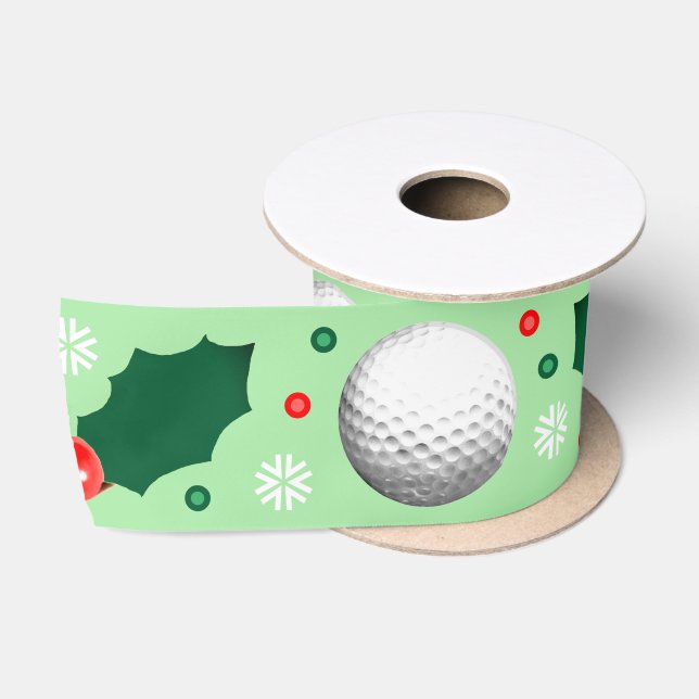 Ruban En Satin Golf Noël Gite Cadeau Satin Ribbon (Bobine)