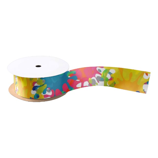 Ruban En Satin Graffiti Motif sans couture (Bobine)