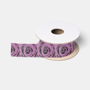 Ruban En Satin Grand Rose de lavande foncée artistique