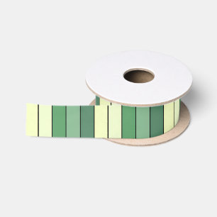 Ruban En Satin Grandes Jaunes Vertes D'Hiver Sur Papier Aquarelle