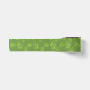 Ruban En Satin Graphique vert de tortue