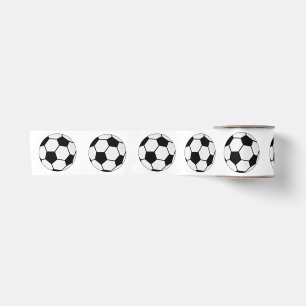 Ruban En Satin Graphisme de ballon de football classique pour les