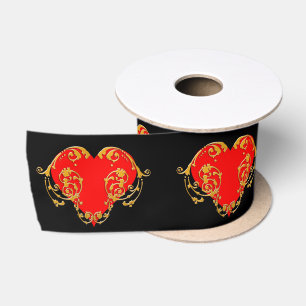 Ruban En Satin Gras Romantique Saint Valentin Rouge Goth Coeur