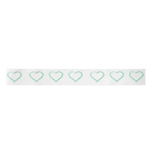 Ruban En Satin Green Heart Essential  (Devant)