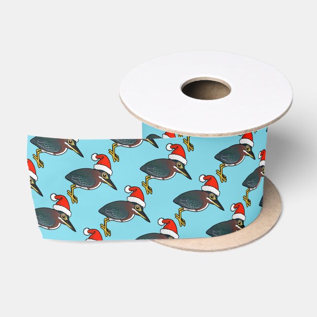 Ruban En Satin Green Heron Père Noël (Bobine)