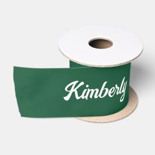 Ruban En Satin Green Personnalisé Script Name School