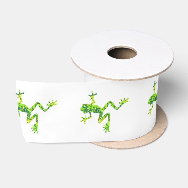 Ruban En Satin Grenouille d'arbre sur la montée 3" (Bobine)