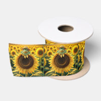 Grenouille sur un tournesol jaune