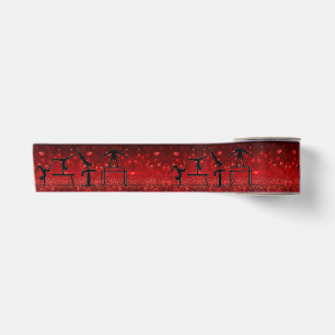 Ruban En Satin Gymnastique Ruban rouge et noir