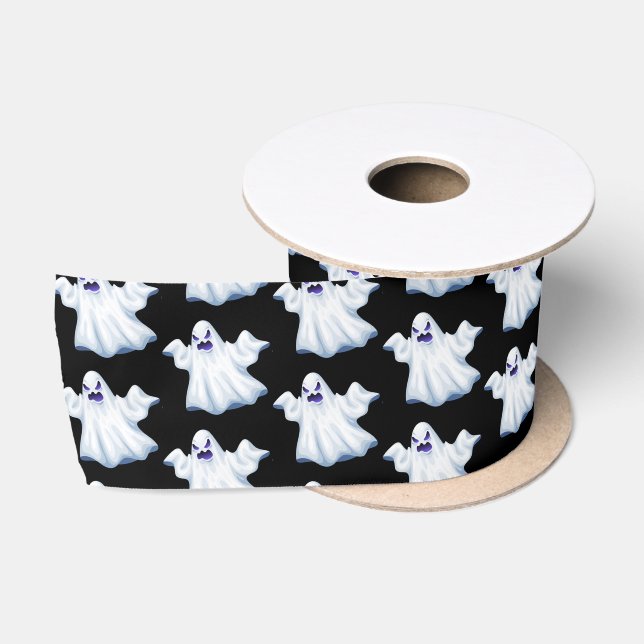 Ruban En Satin Halloween Satin Ribbon Ghost (Bobine)