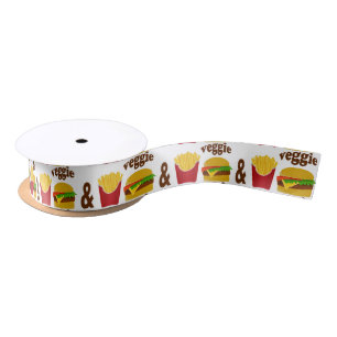 Ruban En Satin Hamburger végétarien et fritures