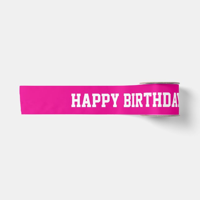 Ruban En Satin Happy Birthday (Devant)